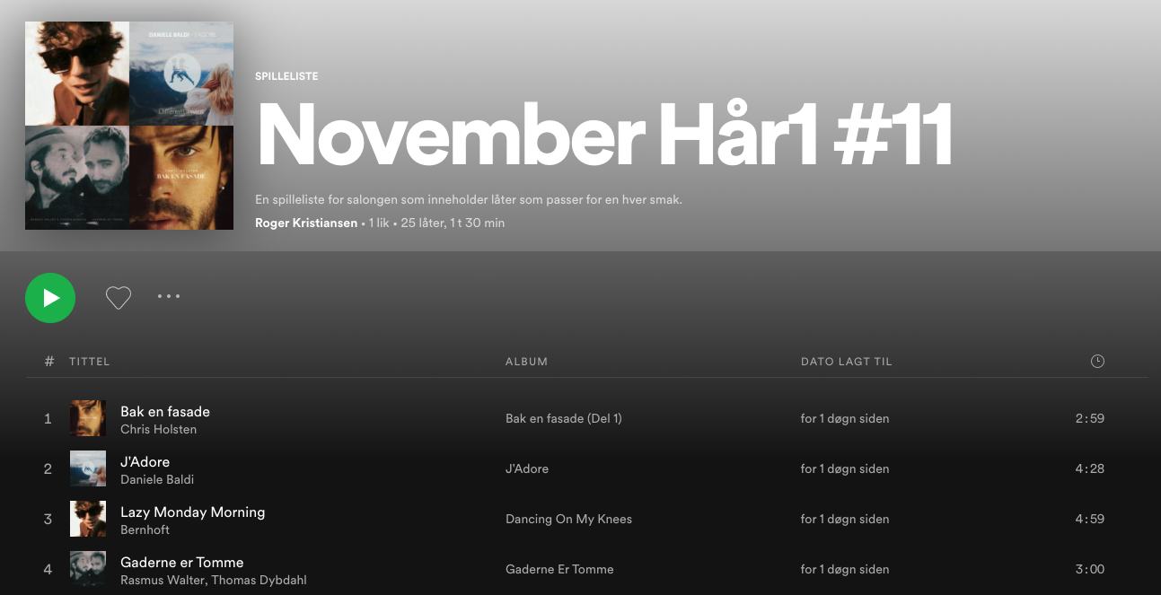 Spotify # November